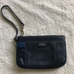 Blue Coach wristlet. Like new.